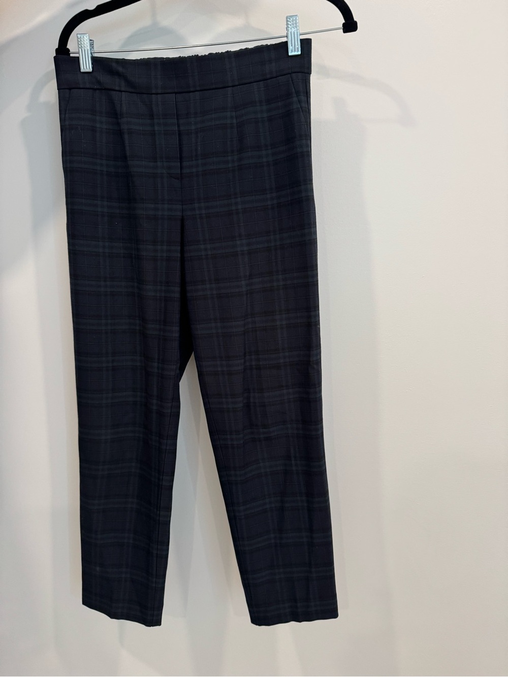 Babaton Navy Plaid Dress Pants